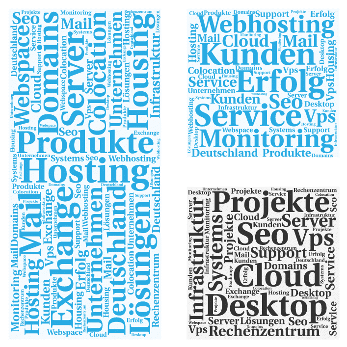 Our areas of expertise: hosting, server, cloud, VPS, monitoring, infrastructure and more